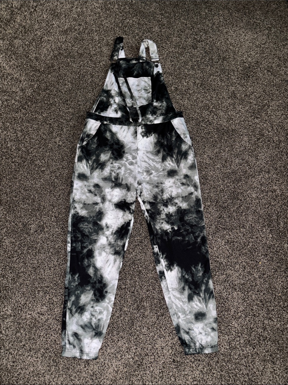 Nwot xxl Tie-Dye Black & White Women’s Overalls